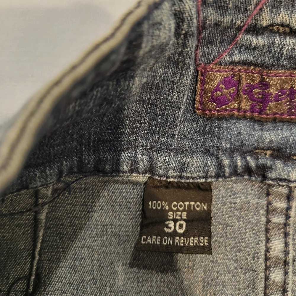 Women's Denim Mini Skirt Casual Blue Jean Skirts Stretch Size 30 - Picture 9 of 10